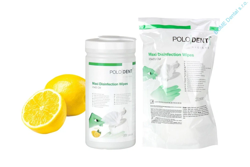 Dezinfekční a čistící ubrousky PoloDent 200 ks vůně citron