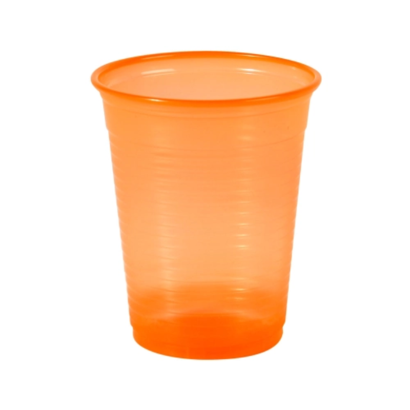 Kelímky plastové 100ks oranžová