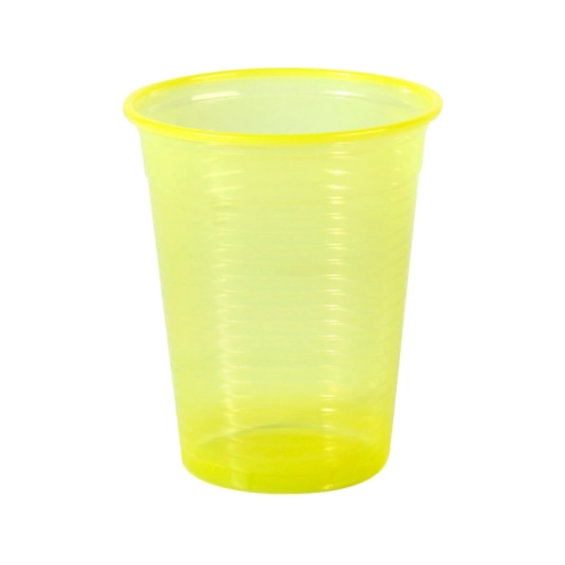 Kelímky plastové 100ks žlutá